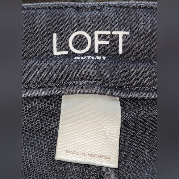 Sz 14 LOFT Charcoal Black Curvy Skinny Jeans Modern Fit - Picture 7 of 8